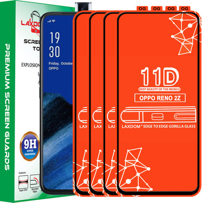 Laxdom Edge To Edge Tempered Glass for OPPO Reno 2z(Pack of 4)