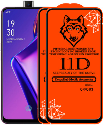 DeepzHub Edge To Edge Tempered Glass for OPPO K3(Pack of 2)