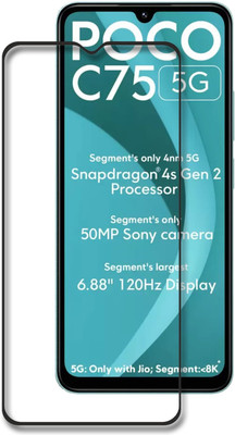 NSTAR Edge To Edge Tempered Glass for Poco C75 5G(Pack of 1)
