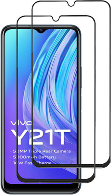 NSTAR Edge To Edge Tempered Glass for VivoY21T(Pack of 2)