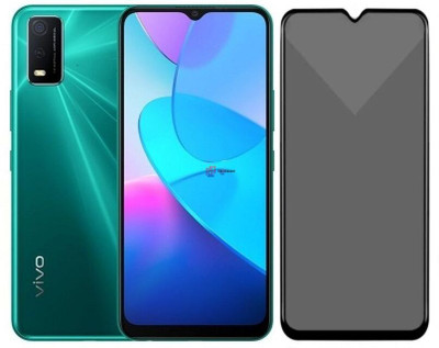 Obstinate Edge To Edge Tempered Glass for Vivo Y3s, DelhiGear Glass, Privacy Screen Protector, Privacy Tempered Glass, Screen Guard, Mobile Glass(Pack of 1)