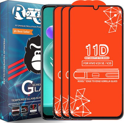 Roxel Edge To Edge Tempered Glass for Vivo V20 Se(Pack of 3)