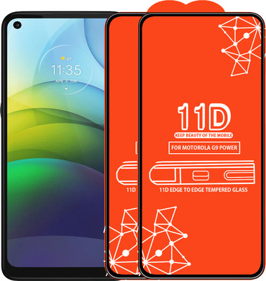 Roxel Edge To Edge Tempered Glass for Motorola G9 Power(Pack of 2)
