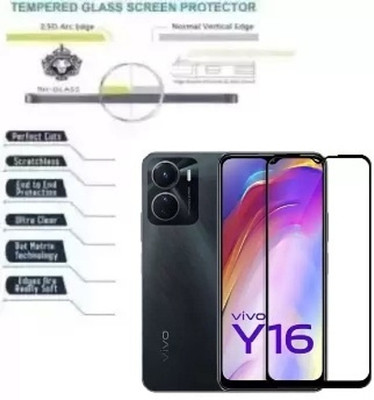 S-Softline Edge To Edge Tempered Glass for Vivo Y16, Advanced Border-Less Full Edge to Edge(Pack of 1)