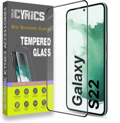 ICYNICS Edge To Edge Tempered Glass for Samsung Galaxy S22 5G, Anti-Fingerprint, Waterproof, Oil-resistant, Bubble-Free, Anti-Static, Scratch Resistant Full Coverage with Wooden box to ensure safety(Pack of 1)