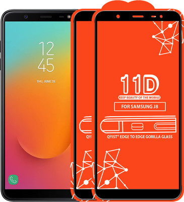 Qyist Edge To Edge Tempered Glass for Samsung Galaxy J8(Pack of 2)