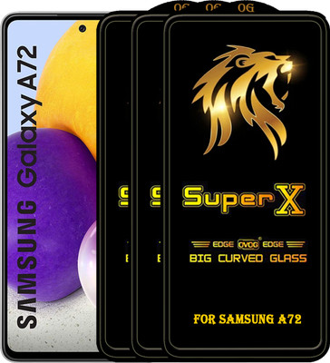 PFOAM Edge To Edge Tempered Glass for SAMSUNG GALAXY A72(Pack of 3)
