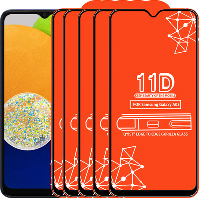 Qyist Edge To Edge Tempered Glass for Samsung Galaxy A03(Pack of 5)