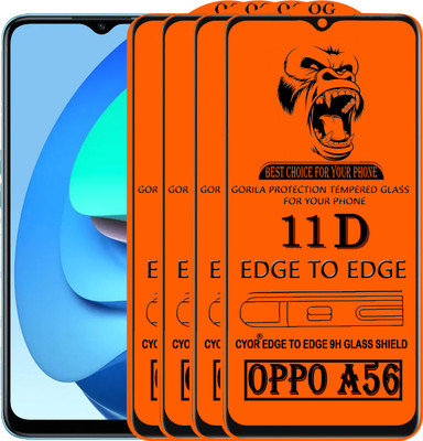 CYOR Edge To Edge Tempered Glass for OPPO A56(Pack of 4)