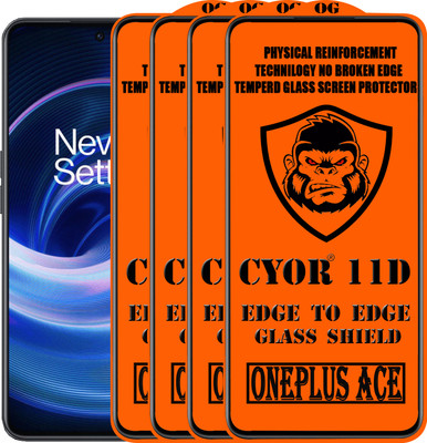 CYOR Edge To Edge Tempered Glass for ONEPLUS ACE(Pack of 4)
