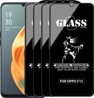 Qyist Edge To Edge Tempered Glass for OPPO F15(Pack of 4)