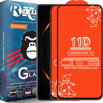 Roxel Edge To Edge Tempered Glass for Infinix Note 11S(Pack of 2)