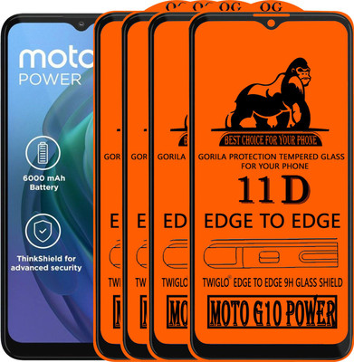 TWIGLO Edge To Edge Tempered Glass for MOTO G10 POWER(Pack of 4)