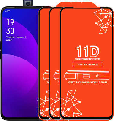 Qyist Edge To Edge Tempered Glass for Oppo Reno2 F(Pack of 3)