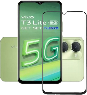 NKCASE Edge To Edge Tempered Glass for Vivo T3 Lite, Vivo T3 Lite 5G(Pack of 1)