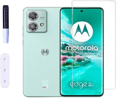 Mersal Edge To Edge Tempered Glass for Motorola Edge 40 Neo, UV Curved Screen Protector with Easy Installation Kit(Pack of 1)