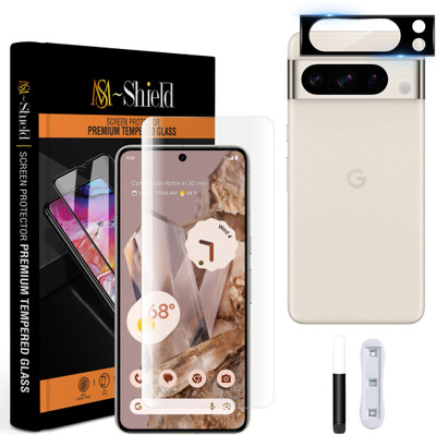 MS-Shield Edge To Edge Tempered Glass for Google Pixel 8 Pro, With Camera Lens Protector(Pack of 1)