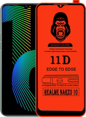 Laxdom Edge To Edge Tempered Glass for REALME NARZO 10(Pack of 1)