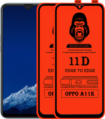 Rofix star Edge To Edge Tempered Glass for OPPO A11K(Pack of 2)