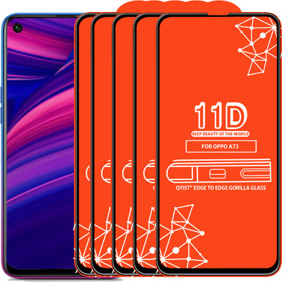 Qyist Edge To Edge Tempered Glass for Oppo A73 5G(Pack of 5)