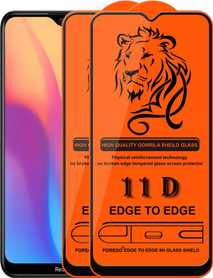 Forego Edge To Edge Tempered Glass for Redmi 8A(Pack of 2)