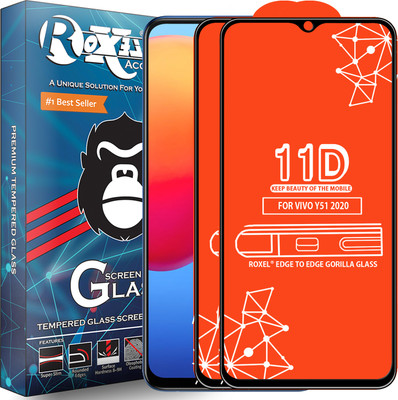Roxel Edge To Edge Tempered Glass for Vivo Y51 2020(Pack of 2)