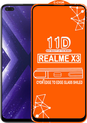 CYOR Edge To Edge Tempered Glass for REALME X3(Pack of 1)