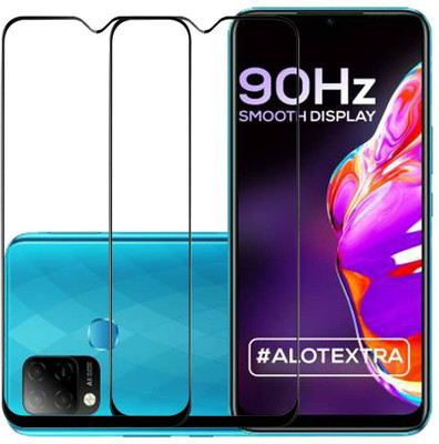 NIMMIKA ENTERPRISES Edge To Edge Tempered Glass for Infinix Hot 10s D+ Tempered Glass(Pack of 2)