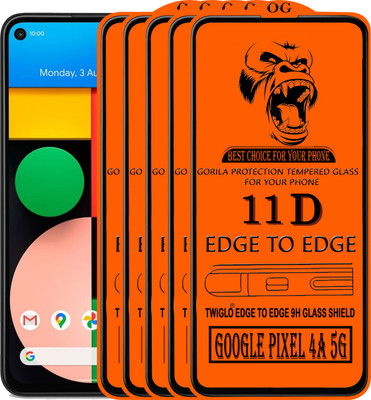 TWIGLO Edge To Edge Tempered Glass for GOOGLE PIXEL 4A 5G(Pack of 5)