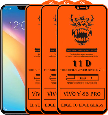 Forego Edge To Edge Tempered Glass for Vivo Y83 Pro(Pack of 3)