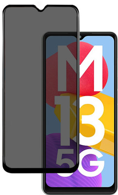 GLOBAL NOMAD Edge To Edge Tempered Glass for SAMSUNG GALAXY M13 5G (Privacy Glass)(Pack of 1)
