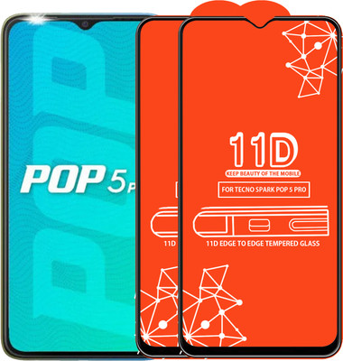 Qyist Edge To Edge Tempered Glass for Tecno Pop 5 Pro(Pack of 2)