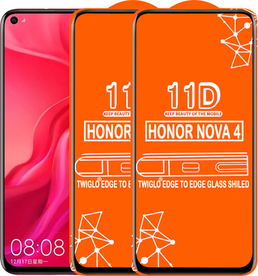 TWIGLO Edge To Edge Tempered Glass for HONOR NOVA 4(Pack of 2)