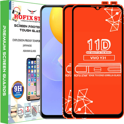 Rofix star Edge To Edge Tempered Glass for VIVO Y31(Pack of 2)