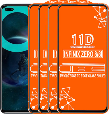 TWIGLO Edge To Edge Tempered Glass for INFINIX ZERO 8I(Pack of 4)