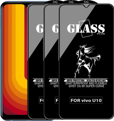 Qyist Edge To Edge Tempered Glass for VIVO U10(Pack of 3)