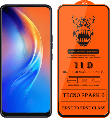Forego Edge To Edge Tempered Glass for Tecno Spark 6(Pack of 1)