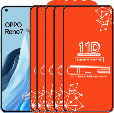 Qyist Edge To Edge Tempered Glass for Oppo Reno7 Pro(Pack of 5)