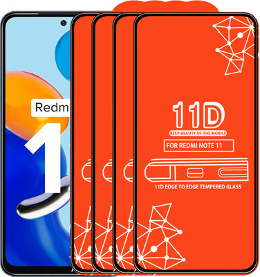 Qyist Edge To Edge Tempered Glass for Redmi Note 11(Pack of 4)