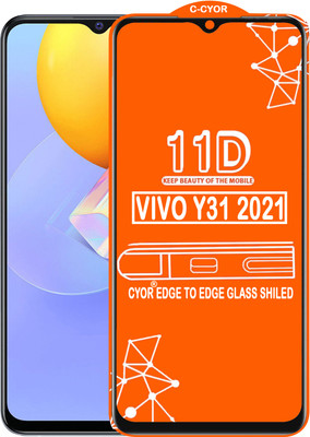 CYOR Edge To Edge Tempered Glass for VIVO Y31 2021(Pack of 1)