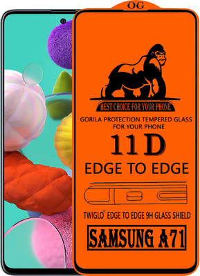 TWIGLO Edge To Edge Tempered Glass for SAMSUNG A71(Pack of 1)