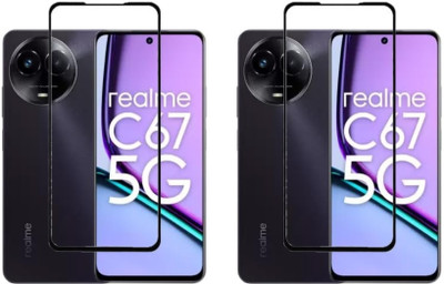 ISAAK Edge To Edge Tempered Glass for Realme C67 5G, Edge to Edge, 11D Tempered Glass(Pack of 2)