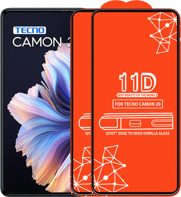 Qyist Edge To Edge Tempered Glass for Tecno Camon 20(Pack of 2)