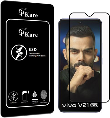 iKare Edge To Edge Tempered Glass for Vivo V21(Pack of 1)