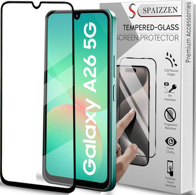 SPAIZZEN Edge To Edge Tempered Glass for SAMSUNG Galaxy A26 5G, SAMSUNG Galaxy A26(Pack of 1)