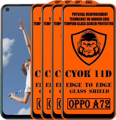CYOR Edge To Edge Tempered Glass for OPPO A72(Pack of 4)