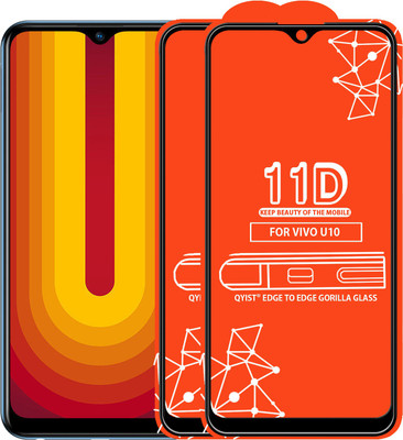 Qyist Edge To Edge Tempered Glass for Vivo U10(Pack of 2)