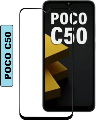 DSCASE Edge To Edge Tempered Glass for POCO C50(Pack of 1)