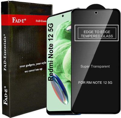 FAD-E Edge To Edge Tempered Glass for Redmi Note 12 5G, Mi Redmi Note 12 5G, Redmi Note 12 4G(Pack of 1)