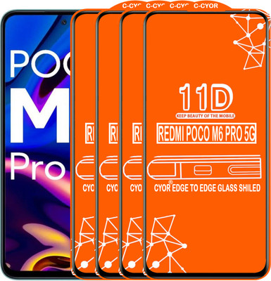 CYOR Edge To Edge Tempered Glass for REDMI POCO M6 PRO 5G(Pack of 4)